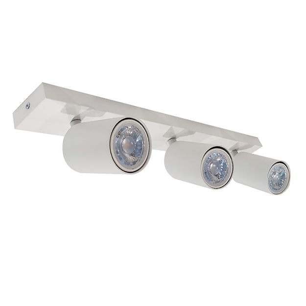 Foco blanco dirigible 3 luces GU10 - DORE0002