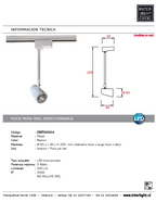 Foco para riel monofásico blanco dirigible LED 5W - DWFO0004