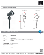 Estaca para jardín gris oscuro exterior LED 6W - EPES0001