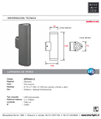 Foco gris oscuro bidireccional LED 2 luces 3W - EPFO0012