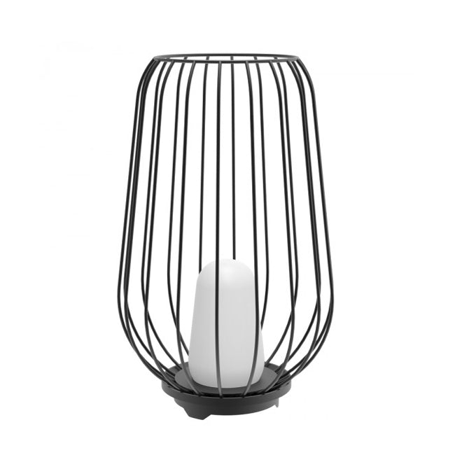 Lámpara sobremesa aluminio gris oscuro difusor opal Ø31x 54 cm E27 - EPLS0001