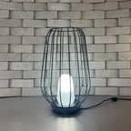 Lámpara sobremesa aluminio gris oscuro difusor opal Ø31x 54 cm E27 - EPLS0001