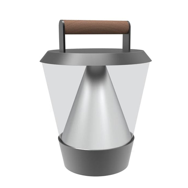 Lámpara sobremesa aluminio gris difusor policarbonato Ø 30 x 39,5 cm LED 20W - EPLS0002