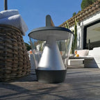 Lámpara sobremesa aluminio gris difusor policarbonato Ø 30 x 39,5 cm LED 20W - EPLS0002