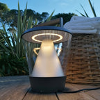 Lámpara sobremesa aluminio gris difusor policarbonato Ø 30 x 39,5 cm LED 20W - EPLS0002