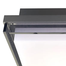 Cargar imagen en el visor de la galería, Plafón aluminio gris oscuro difusor policarbonato 25x25x6,4 cm LED - EPPL0001
