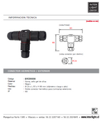 Conector hermético doble para luminarias exteriores IP68 - EVCO0008