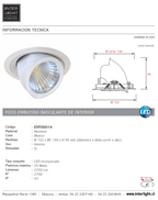 Foco embutido basculante blanco LED 25W - EVFO0014