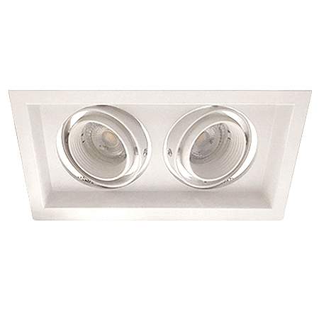 Foco embutido puzzle doble blanco GU10 - EVFO0055