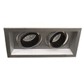 Foco embutido puzzle doble gris GU10 - EVFO0056