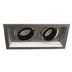 Foco embutido puzzle doble gris GU10 - EVFO0056