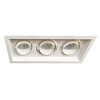 Foco embutido puzzle triple blanco GU10 - EVFO0058