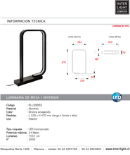 Cargar imagen en el visor de la galería, Lámpara sobremesa aluminio negro LED 10,7W - FLLS0002
