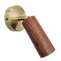 Foco muro bronce madera café LED 2W - GOFO0001