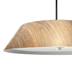 Lámpara colgante metal color madera clara Ø35 24W - GOLC0008