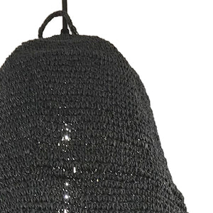 Lámpara colgante fibra marina negro Ø 35x50 cm E27 - HOLC0049