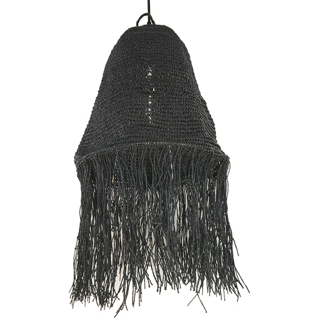 Lámpara colgante fibra marina negro Ø 35x50 cm E27 - HOLC0049