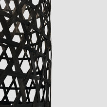Cargar imagen en el visor de la galería, Lámpara colgante bambú negro Ø43x54,5 cm E27
