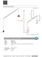 Lámpara colgante de suspensión negro naranjo LED 14W - JGLC0012