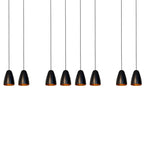 Lámpara colgante negro cobre 8 luces LED 34W - JGLC0016