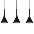 Lámpara colgante negro 60x27cm 3 luces LED 12W - JGLC0019