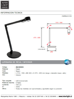 Lámpara sobremesa articulado  metal negro 6W - JGLS0003