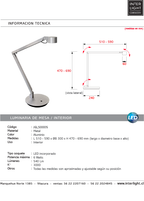 Lámpara sobremesa articulado metal aluminio 6W - JGLS0005