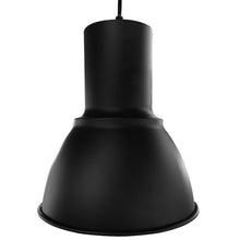 Cargar imagen en el visor de la galería, Lámpara colgante metal negro interior blanco Ø23x26 cm E27 - JILC0079
