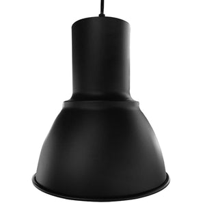 Lámpara colgante metal negro interior blanco Ø23x26 cm E27 - JILC0079