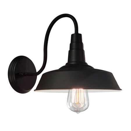 Aplique metal negro mate Ø25x33,5x24 cm E27 - KKAP0005