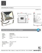Proyector de área exterior LED 20 W - KYFO0006