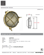 Apliqué bronce vidrio exterior  IP44 Ø22 cm E27 - LGAP0002