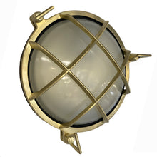 Cargar imagen en el visor de la galería, Apliqué bronce vidrio exterior  IP44 Ø22 cm E27 - LGAP0002
