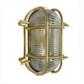 Apliqué metal vidrio bronce envejecido exterior IP44 15x19 cm E27 - LGAP0003