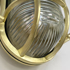 Apliqué metal vidrio bronce envejecido exterior IP44 15x19 cm E27 - LGAP0003