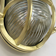 Cargar imagen en el visor de la galería, Apliqué metal vidrio bronce envejecido exterior IP44 15x19 cm E27 - LGAP0003
