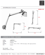 Apliqué gris brazo articulado E27 - LGAP0011