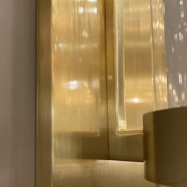 Apliqué metal vidrio bronce E27 - LGAP0049