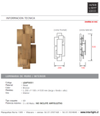 Apliqué metal bronce luz indirecta 3 luces G9 - LGAP0051