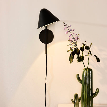 Aplique metal negro Ø15x30 cm G9 - LGAP0068