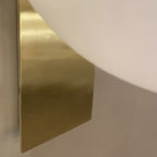 Apliqué metal vidrio empavonado bronce G9 - LGAP0147