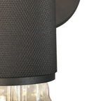 Apliqué metal gris oscuro Ø12x18 cm E27 -LGAP0085