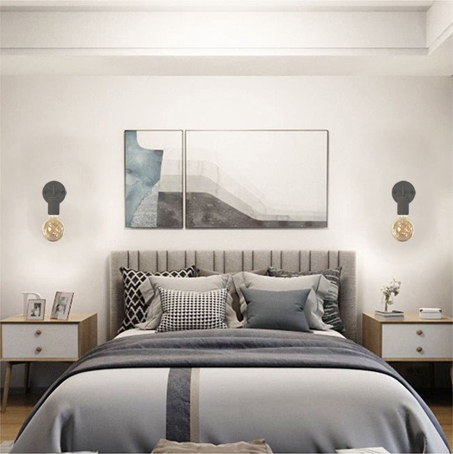 Apliqué metal gris oscuro Ø12x18 cm E27 -LGAP0085