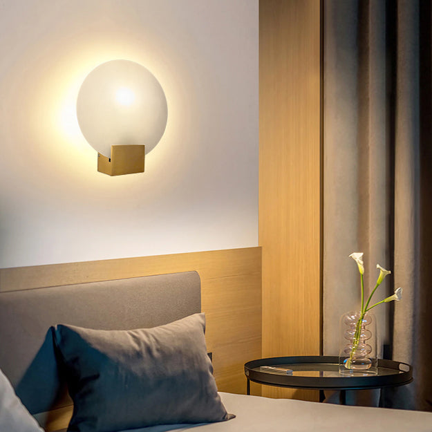 Apliqué metal alabastro bronce Ø25x28 cm E27 - LGAP0101