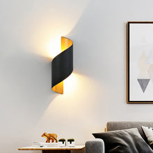 Cargar imagen en el visor de la galería, Aplique metal negro dorado LED 10W - LGAP0105
