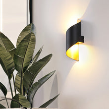 Cargar imagen en el visor de la galería, Aplique metal negro dorado LED 10W - LGAP0105
