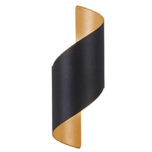 Cargar imagen en el visor de la galería, Aplique metal negro dorado LED 10W - LGAP0105
