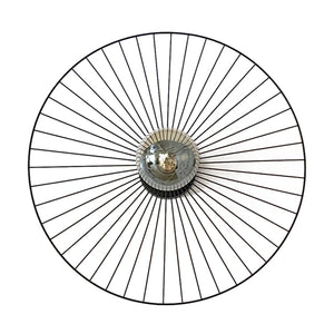 Apliqué metal negro circular Ø45 cm E27 - LGAP0114