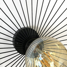 Cargar imagen en el visor de la galería, Apliqué metal negro circular Ø45 cm E27 - LGAP0114
