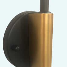 Cargar imagen en el visor de la galería, Apliqué metal bronce negro Ø18x53,5x37 cm E27 - LGAP0110
